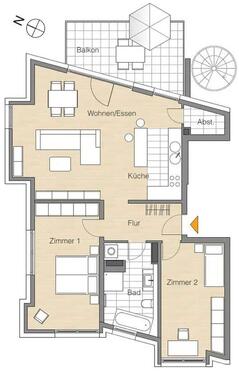 Foto - 3.5 Zimmer Etagenwohnung zum Kaufen in Stuttgart