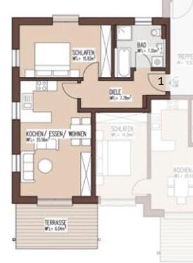 Foto - 1 Zimmer Etagenwohnung zur Miete in Bechhofen