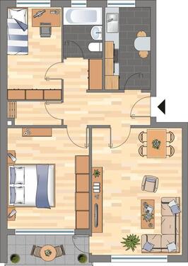 Foto - 3 Zimmer Etagenwohnung in Melsdorf