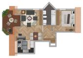 Foto - 2,5-Zimmer DG Wohnung 61qm (Küche, Stellplatz, frisch saniert)