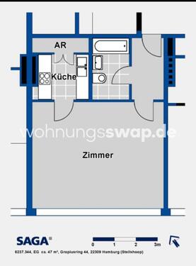 Foto - Wohnungsswap - 1 Zimmer, 46 m² - Gropiusring, Wandsbek, Hamburg