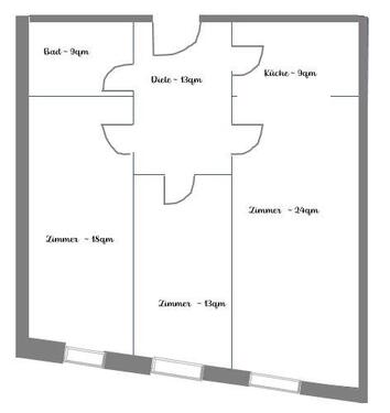 Foto - 3 Zimmer Etagenwohnung zur Miete in Gülzow-Prüzen