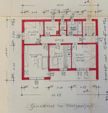 Foto - Helle 4-Zimmer-Wohnung (OG) mit Balkon u. Garten KERNSANIERT