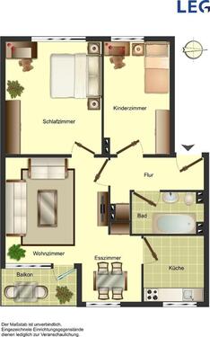 Foto - 3 Zimmer Etagenwohnung zur Miete in Bocholt