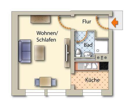 Foto - 1 Zimmer Etagenwohnung zur Miete in Sehmatal