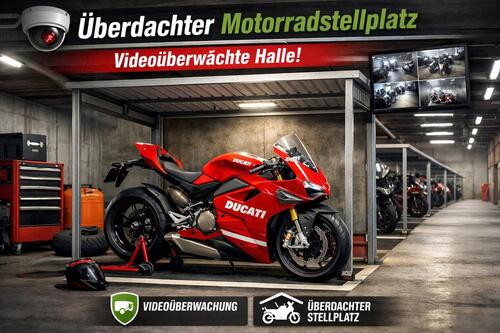Foto - Motorradstellplatz überdachte Halle