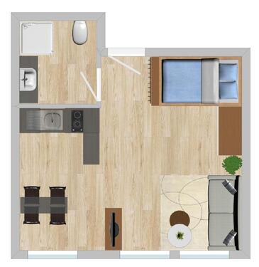 Foto - 1 Zimmer Etagenwohnung zur Miete in Magdeburg