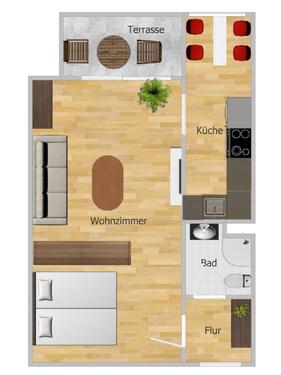 Foto - 1.5 Zimmer Erdgeschoßwohnung zur Miete in Hannover