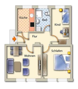 Foto - 3 Zimmer Etagenwohnung zur Miete in Freiberg