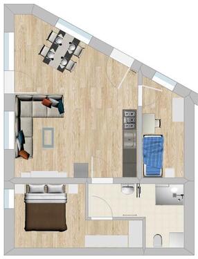 Foto - 3-Zimmer-Wohnung mit offener Wohnküche 55 qm zu vermieten