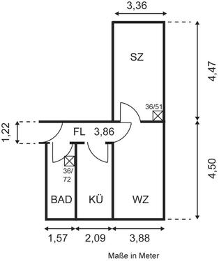 Foto - Etagenwohnung in Staßfurt zur Miete