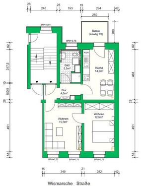 Foto - 2 Zimmer Etagenwohnung in Schwerin