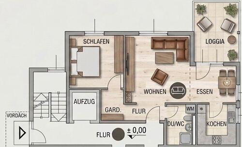 Foto - 2 Zimmer Erdgeschoßwohnung zur Miete in Fridingen an der Donau