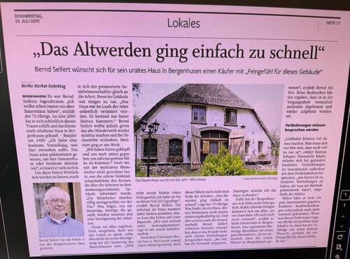 Foto - Ältestes ehem. Bauernhaus unter Reet im Storchendorf