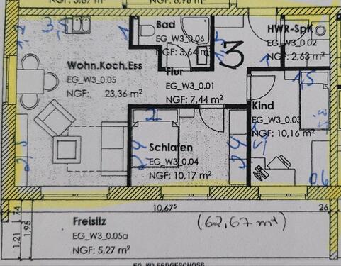 Foto - Erdgeschoss Wohnung mit WBS - 638,00 EUR Kaltmiete,