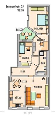 Foto - 4 Zimmer Dachgeschoßwohnung zur Miete in Halle (Saale)