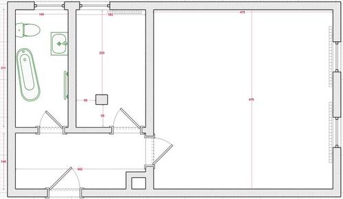 Foto - 1 Zimmer Hochparterre zur Miete in Rudolstadt