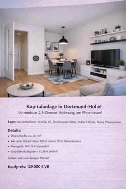 Foto - Kapitalanlage - Vermietete Wohnung nahe Phönixsee
