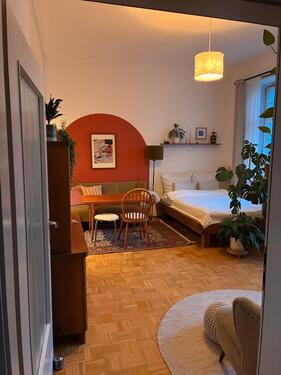 Foto - 1-Zimmerwohnung mit hohen Decken und Parkett