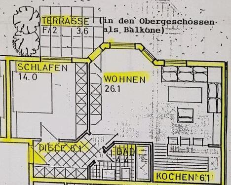 Foto - Möbilierte 2 Zimmer Wohnung, Mitarbeiterwohnung