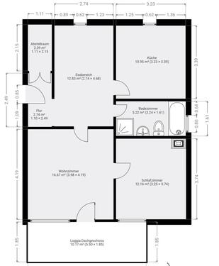 Foto - 3.5 Zimmer Dachgeschoßwohnung in Duisburg