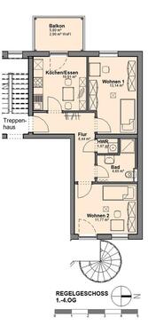 Foto - 2 Zimmer Etagenwohnung zur Miete in Leipzig