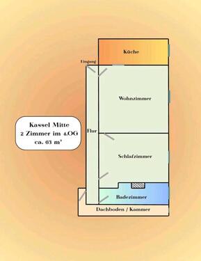 Foto - 2 Zimmer Etagenwohnung zur Miete in Kassel