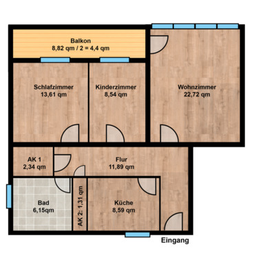 Foto - 3-Zimmer-Wohnung in Langwasser Mitte