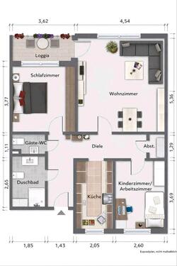 Foto - 3 Zimmer Etagenwohnung zum Kaufen in Dortmund