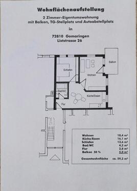 Foto - 2.5 Zimmer Etagenwohnung in Gomaringen
