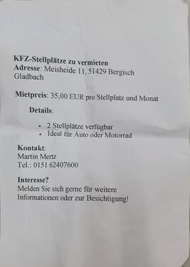 Foto - Stellplätze Parkplätze - 35,00 EUR Miete,