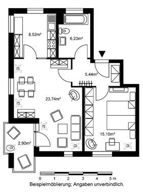 Foto - 1600811085 schöne Zweizimmerwohnung im Dachgeschoß mit Balkon
