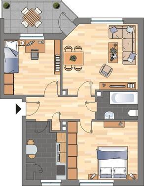 Foto - Gemütliche 3-Zimmer-Etagenwohnung in Zeven – familienfreundlich und hell