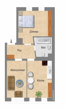 Foto - Etagenwohnung zur Miete in Leipzig