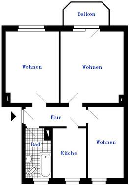Foto - 3 Zimmer Etagenwohnung zur Miete in Greußen