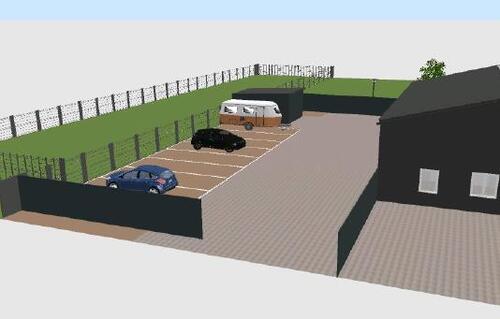 Foto - Außen Stellplatz Parkplatz Wohnwagen Anhänger Videoüberwacht