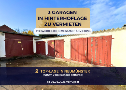 Foto - 3 Garagen in Hinterhoflage – Plöner Straße 59, 24534 Neumünster –