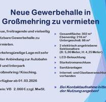 Gewerbehalle in Großmehring zu vermieten