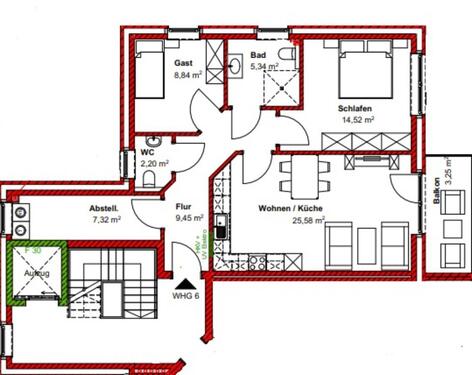 Foto - Gemütliche 3-Zimmer-Wohnung mit Balkon und Tiefgaragenstellplätze