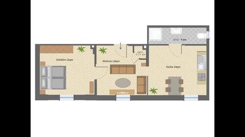 Foto - Geräumige, helle und gemütliche 45qm Single Wohnung