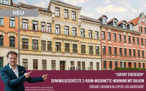 Foto - *Bezugsfrei* Stilvolle Maisonette mit Balkon und EBK – 2 Zimmer auf zwei Ebenen im Leipziger Osten