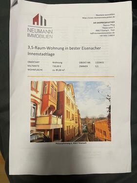 Foto - Wohnung in Eisenach - 730,00&nbsp;EUR Kaltmiete, ca.&nbsp; 85,00&nbsp;m&sup2;