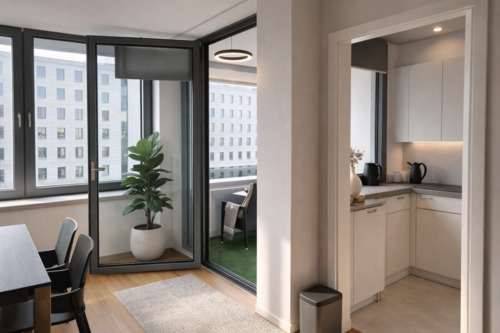 Foto - Möblierte 1-Zimmer-Wohnung: Düsseldorf Golzheim – Balkon & Garage