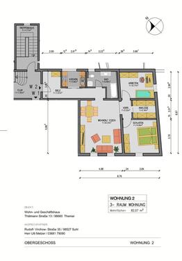 Foto - 3-Raum Wohnung zu vermieten - 500,00&nbsp;EUR Kaltmiete, ca.&nbsp; 82,00&nbsp;m&sup2;