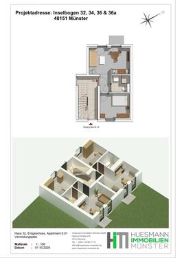 Foto - Möbliertes 2-Zimmer-Appartement am Inselbogen in Münster