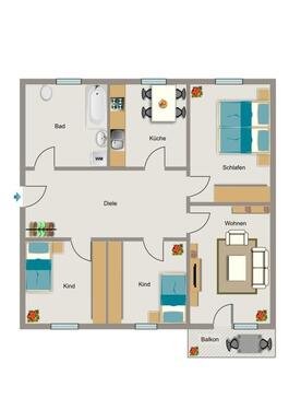 Foto - 4 Zimmer Etagenwohnung zur Miete in Duisburg