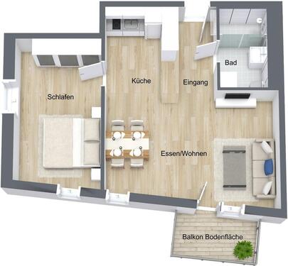 Foto - Moderne 2 Zimmer Wohnung in ruhiger Lage