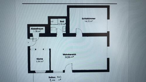 Foto - 2 Zi-Wohnung 59 qm, mit Balkon und Stellplatz