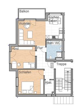 Foto - 3-Zimmerwohnung mit Balkon in Großkarolinenfeld