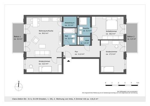 Foto - Etagenwohnung zur Miete in Dresden